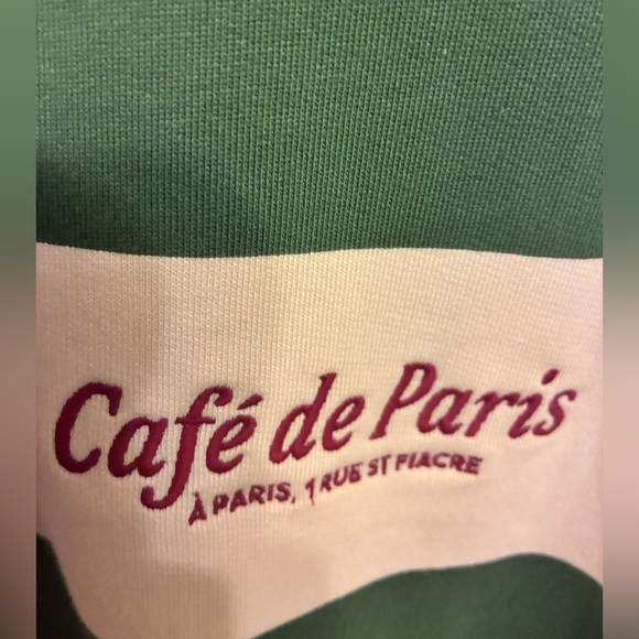 NWT Sezane Green and Cream Striped Sweatshirt - Picture 8 of 8